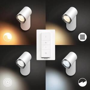 PHILIPS HUE Nástěnné koupelnové LED bodové osvětlení HUE ADORE s vypínačem, 1xGU10, 5W, teplá bílá-studená bílá, 8719514340855