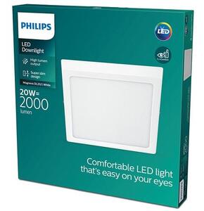 Magneos přisazené LED svítidlo 1x20W 2000lm 2700K IP20 hranaté 28,5cm, bílé