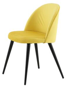 Jídelní židle Velvet, 2ks, žlutá, S50xD57xV76,5
