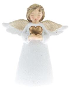 Polyresinový anděl se srdcem AND22117