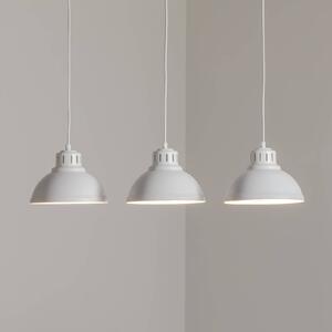 Luminex Závěsné svítidlo Sven, třísvítidlo, bílé, ocel, E27, stmívatelný, Bílá / opál, Obývací pokoj / jídelna, kov, Industriální design