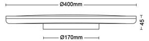 Ozziet CL570 přisazené LED svítidlo 1x22W 2300lm 2700K krokové stmívání IP20 40cm, bílé