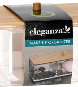Koupelnová nádoba Elegan 3, čirá/s dřevěnými prvky
