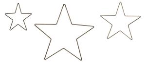 Dekorativní hvězdy Cromwell Brass - set 3 ks