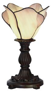 Béžová stolní lampa Tiffany Christelle - Ø 20*30 cm E14/max 1*25W