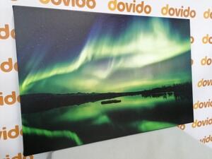 Obraz zelená polární záře - 90x60 cm