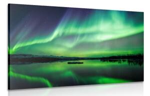 Obraz zelená polární záře - 60x40 cm