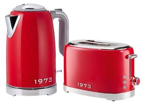 Silvercrest® Sada retro rychlovarné konvice 1973 Swkr 3100 C3 a retro topinkovače 1973 STR 980 C3, červená, 2dílná (800010784)
