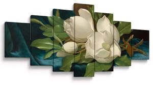 Obraz - Martin Johnson Heade, Giant Magnolias on a Blue Velvet Cloth, reprodukce (210x100 cm)