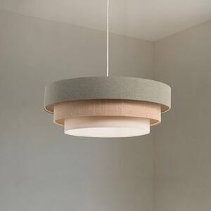 Maco Design Závěsné svítidlo Triniti, zelená/béžová/krémová, Ø 60 cm, textilie, stmívatelný, Zelená, Obývací pokoj / jídelna, Textil / tkanina / hedvábí