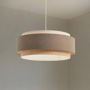 Maco Design Závěsné svítidlo Boho Elegant, hnědá/béžová/krémová, Ø 60 cm, textilní, stmívatelný, Hnědá / rez, Obývací pokoj / jídelna, Textil / tkanina / hedvábí