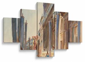 Obraz - John Singer Sargent, Gondola Moorings on the Grand Canal, reprodukce (125x70 cm)