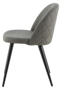 Jídelní židle Velvet, 2ks, šedá, S50xD57xV76,5