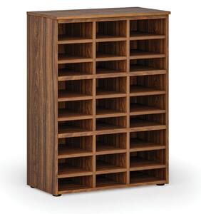 Třídicí regál PRIMO WOOD, 800 x 420 x 1087 mm, 27 přihrádek, ořech