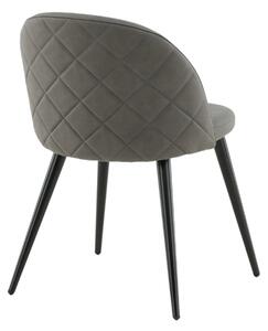 Jídelní židle Velvet, 2ks, šedá, S50xD57xV76,5