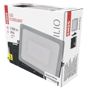 EMOS Venkovní LED nástěnný reflektor ILIO, 31W, neutrální bílá, černý, IP65 ZS2530