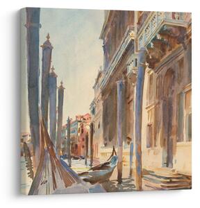 Obraz - John Singer Sargent, Gondola Moorings on the Grand Canal, reprodukce (30x30 cm)