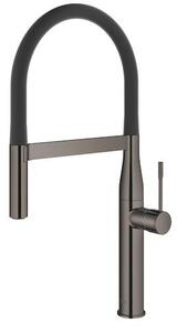 Dřezová baterie GROHE Essence se silikonovým ramínkem Hard Graphite 30294A00