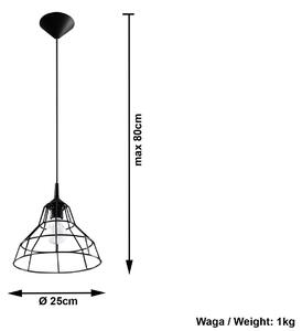 SOLLUX LIGHTING Závěsné osvětlení ve skandinávkém stylu ANATA, 1xE27, 60W, černé SL.0146