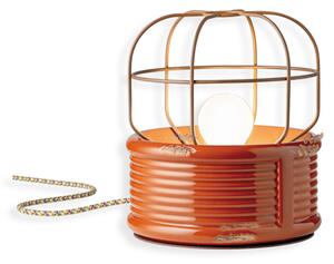 Ferroluce Retro stolní lampa INDUSTRIAL, Ø 21 cm, 1xE27 Barva: Oranžová