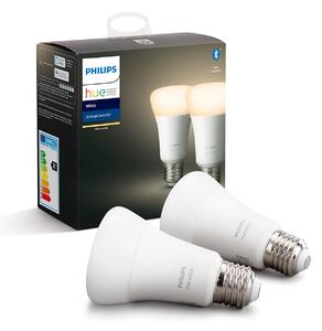 Sada 2x Hue White LED žárovka E27 A19 9W 800lm 2700K IP20