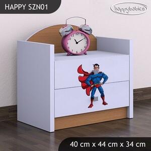 Dětský noční stolek SUPERMAN - TYP 1