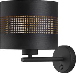 TLG Designové nástěnné osvětlení s vypínačem TAGO BLACK, 1xE27, 60W, černozlaté 3210