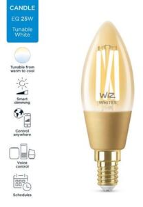 WiZ LED žárovka filament amber E14 C35 4,9W 370lm 2000-5000K IP20, stmívatelná
