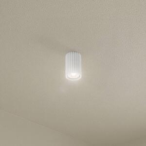SOLLUX LIGHTING Stropní svítidlo Carbon, bílé, výška 10 cm, hliník, stmívatelný, Bílá / opál, Obývací pokoj / jídelna, Hliník, Moderní