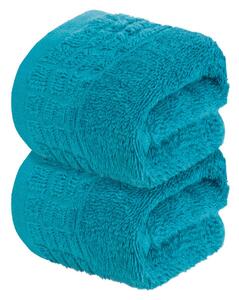 LIVARNO home Froté ručník pro hosty, 30 x 50 cm, 2 kusy (tyrkysová) (100341549004)