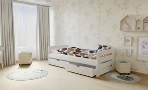 Dětská postel z MASIVU 200x90cm SE ŠUPLÍKY - M02