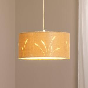 Maco Design Závěsné svítidlo Boho Auris, béžová barva, Ø 40 cm, textilie, stmívatelný, Obývací pokoj / jídelna, Textil / tkanina / hedvábí