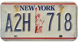 Americká SPZ New York Liberty A2H 719