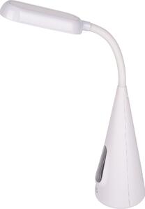 PLX LED stolní kancelářská lampa s displejem ARIZONA, 7W, teplá bílá, bílá 311252