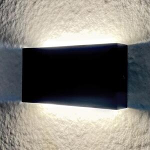 PLX Venkovní nástěnné LED osvětlení SASKATOON, 11W, denní bílá, hranaté, černé 315700