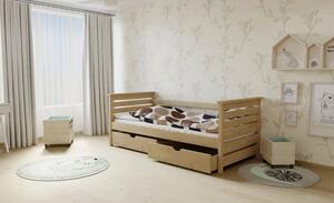 Dětská postel z MASIVU 180x80cm SE ŠUPLÍKY - M03