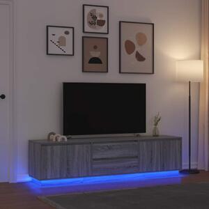 TV skříňka s LED světly šedá Sonoma 193,5x41x50 cm 3328440