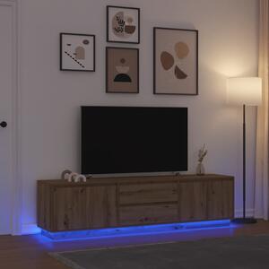 TV skříňka s LED osvětlením dub artisan 193,5x41x50 cm 3328443
