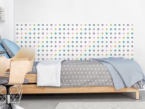 FUGU Pruh za postel - Puntíky barevné - růžová Varianta ochrany zdi: Delší strana postele 200x65 cm
