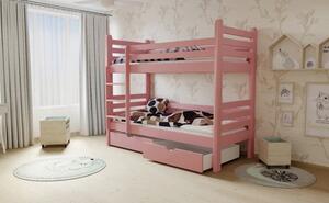 Dětská patrová postel z MASIVU 200x80cm bez šuplíku - M07
