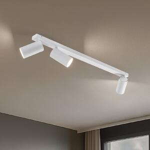 Nowodvorski Lighting Stropní bodové světlo Mono III, 3 žárovky, bílé, délka 84 cm, GU10, stmívatelný, Bílá / opál, Obývací pokoj / jídelna, kov, Moderní