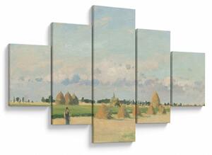 Obraz - Camille Pissarro, Landscape, Ile de France, reprodukce (125x70 cm)