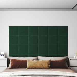 Nástěnné panely 12 ks tmavě zelené 30 x 30 cm textil 1,08 m²