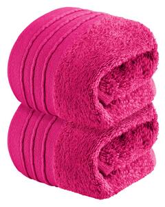 LIVARNO home Froté ručník pro hosty, 30 x 50 cm, 2 kusy (fuchsie) (100341506005)