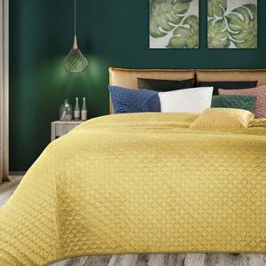 Žlutý přehoz na postel do ložnice Šířka: 230 cm Délka: 260 cm