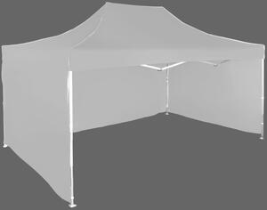 Nůžkový stan 3x4,5m hlinikovy, 3 boční plachty, Šedá / antracitová
