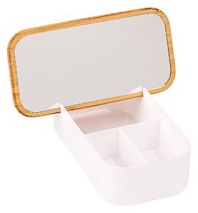 Kosmetický organizér se zrcadlem Bamboo, 26 x 13 x 7 cm