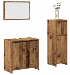 3dílná koupelnová sestava old wood kompozitní dřevo 3328563