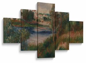 Obraz - Auguste Renoir, Landscape at Vetheuil, reprodukce (125x70 cm)