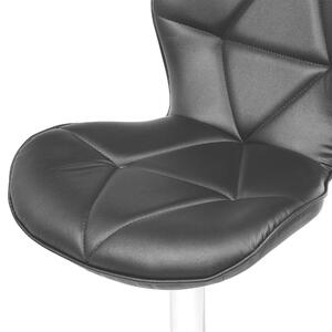 Sada 2 otočných barových stoliček z umělé kůže černé VALETTA